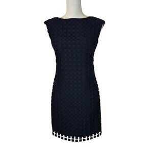 Lauren Ralph Lauren Lace Dress Women Size 4P Navy Career Event Classic Feminine